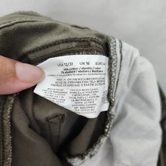 Jessica Simpson Green Relaxed Skinny Crop Pants Size 12 31 Stretch - Picture 6 of 6